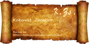 Kokovai Zsombor névjegykártya
