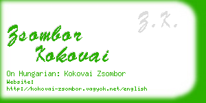 zsombor kokovai business card